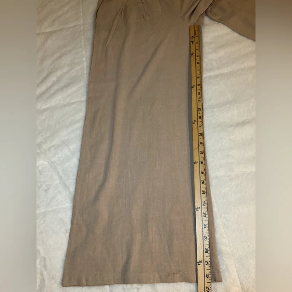 Tan Wide-Leg Pants - Picture 6 of 8